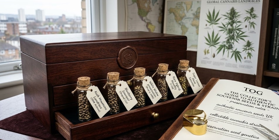 Infographic displaying the premium indica vs sativa vs hybrids UK genetic spectrum, illustrating distinct leaf formations and structural habits of elite botanical cultivars.