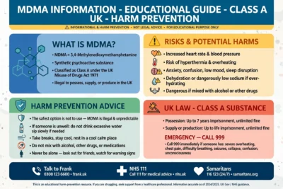 mdma - educational guide - Class A UK harm prevention infographic