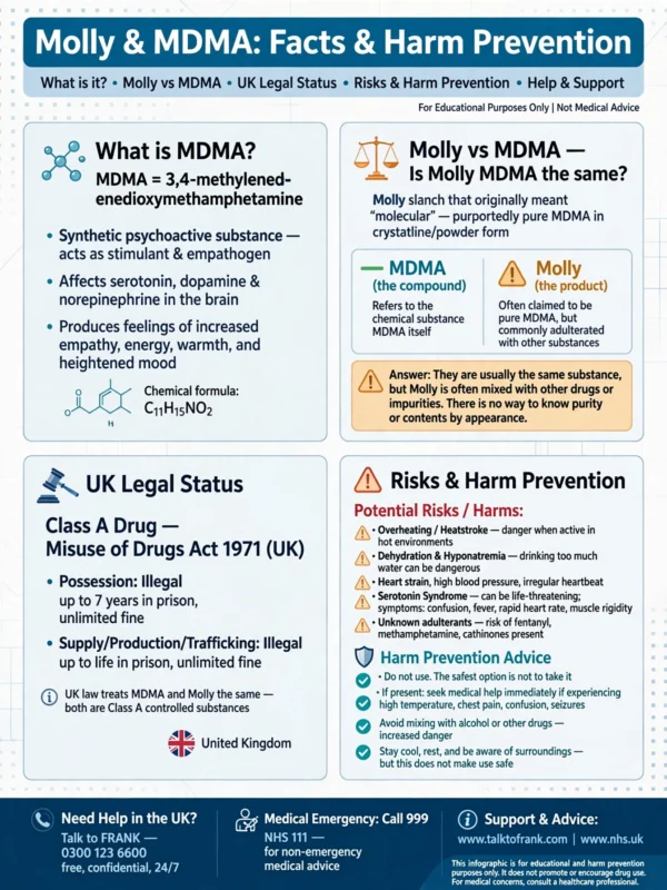 what is molly mdma - molly vs mdma difference and UK legal status